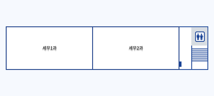 제2별관 1층 세무과 안내도입니다.