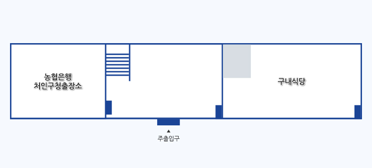 제1별관 1층 농협중앙회, 식당 안내도입니다.