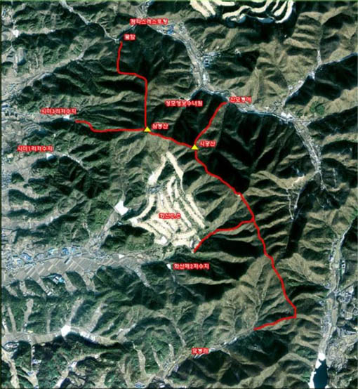 시궁산 등산로 노선로 사진