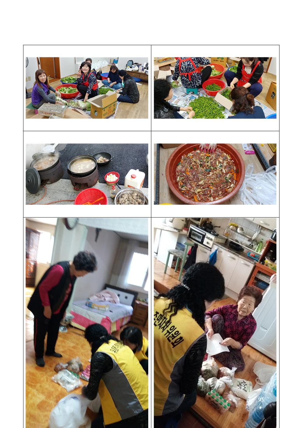 10월 밑반찬 지원사업 실시