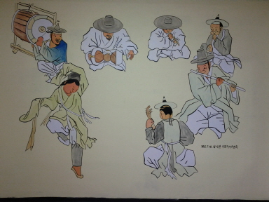 마을회관 벽화(전궁리 각궁)